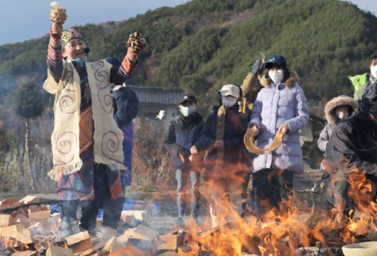 地区の昔を考えて　「縄文の火祭り」　上田市真田町